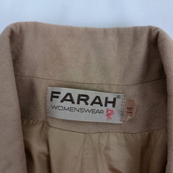 2/$30 FARAH Vintage Classic Tan Women's Blazer Preppy Clueless (#1,319)(C) - Picture 2 of 11